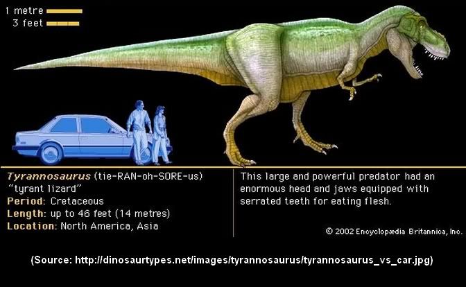 Trex may have struggled to chase down speeding vehicles as portrayed in 