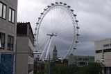 view of London Eye from Waterloo Bridge