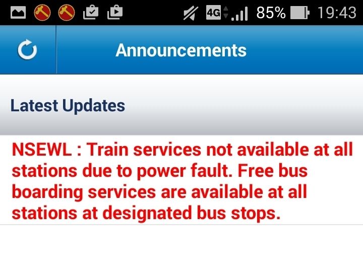 Screenshot from the MyTransport app on my phone