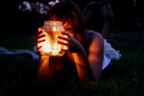 Dark Night Fireflies Mason Jar Light <span class=