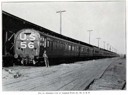 Outside AEF Hospital Train, 1918