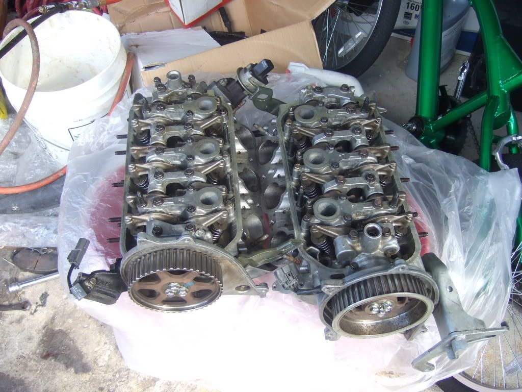 Timing belt burned up, valves bent, Car fixed! **Pics** Acura Legend