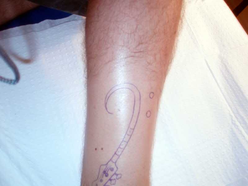 bass guitar tattoos. to look like a Bass Guitar