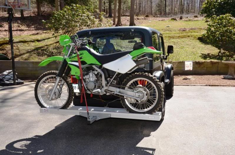 Dirt bike rack for jeep