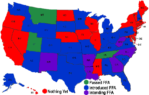 Map of states W/WO FFA