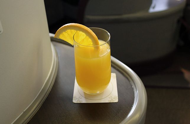 Orange juice, watermelon Orange juice, watermelon