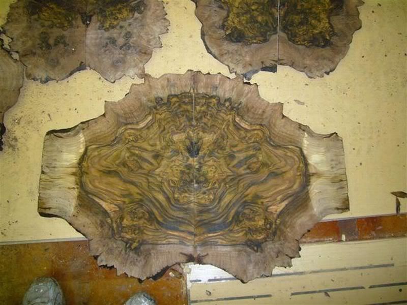  of a walnut burl that was sawn to 3/8” and was finished to 1/4