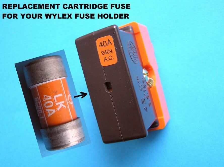 40A Wylex Standard Fuse Board Spare Cartridge Fuse Link | eBay wylex fuse box diagram 
