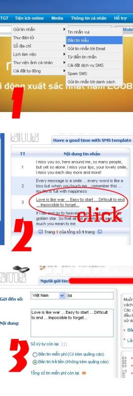 Cho hỏi về nhắn tin SMS của web mobifone