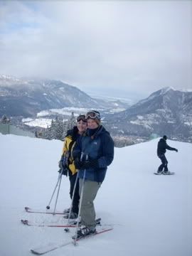 On top of the Hausberg skiing