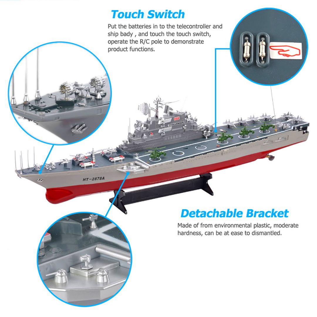 Details about   SELL AS IS Challenger Aircraft Carrier Battleship RC Model Boat 30" Warship Used