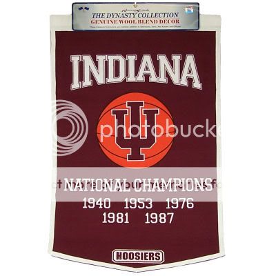 Indiana Hoosiers Basketball Wool Championship Banner IU