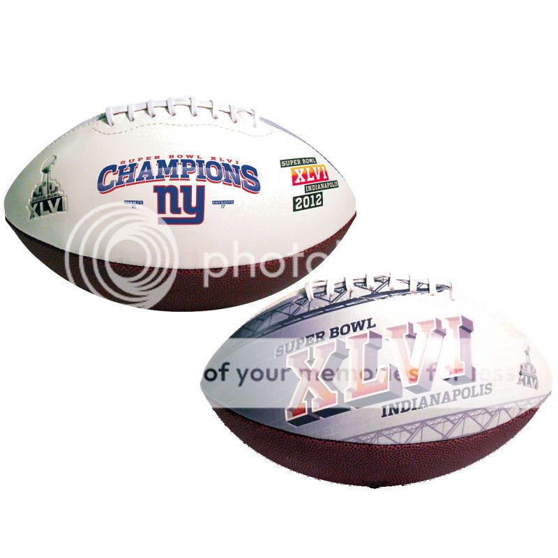 New York Giants Super Bowl 46 Champions Full Size Football